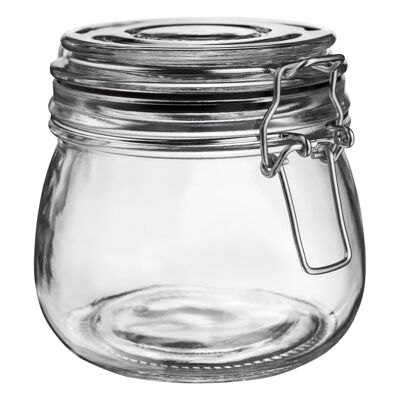 Barattolo di stoccaggio in vetro Argon Tableware - 500 ml - Sigillo nero
