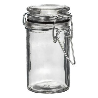 Argon Tableware Glass Storage Jar - 70ml - Black Seal