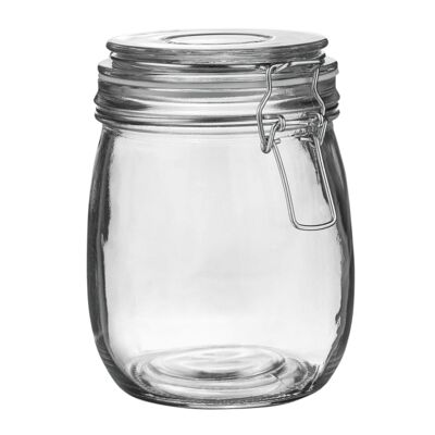 Barattolo in vetro per stoviglie Argon - 750 ml - Sigillo bianco