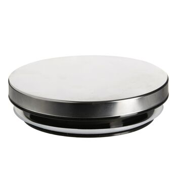 Argon Tableware Pot de Rangement en Verre avec Couvercle en Métal - 550 ml - Argent 7