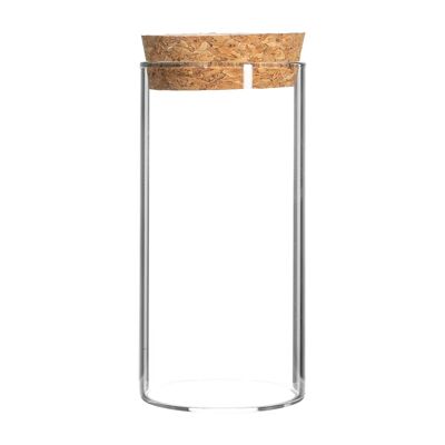 Argon Tableware Tarro de almacenamiento de vidrio con tapa de corcho - 110ml