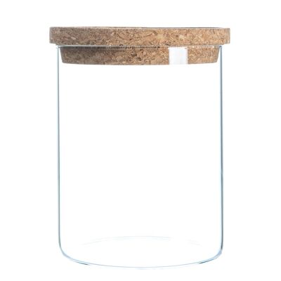 Argon Tableware Tarro de almacenamiento de vidrio con tapa de corcho - 750ml