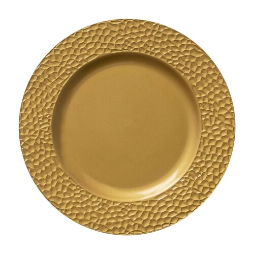 Argon Tableware Gold Round Hammered Effect Charger plate