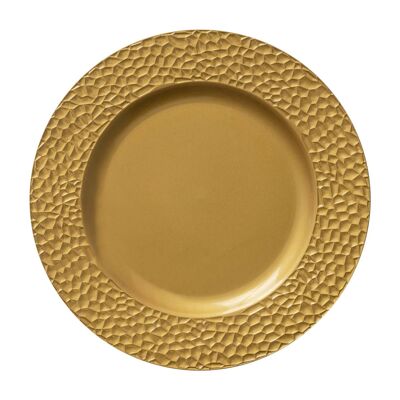 Argon Tableware Gold Runde gehämmerte Platzteller