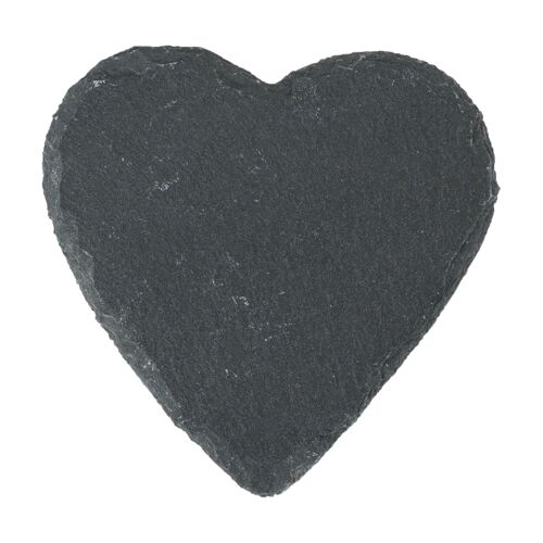 Argon Tableware Heart Shape Natural Slate Drinks Coaster