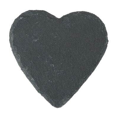 Argon Tableware Heart Shape Natural Slate Drinks Coaster