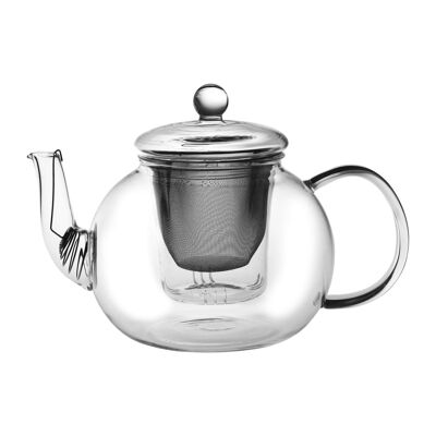 Argon Tableware Grande théière en verre 3 pièces – Convient pour le thé en vrac