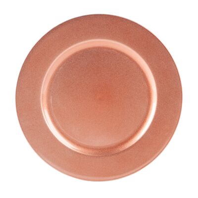 Argon Tableware Piatto Sottopiatto Metallico - 33 Cm - Oro Rosa