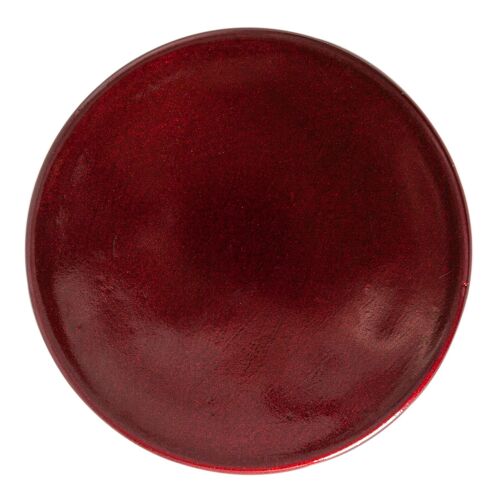 Argon Tableware Metallic Drinks Coaster - 10cm - Dark Red