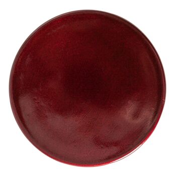 Dessous de Verre Métallique Argon Tableware - 10 cm - Rouge Foncé 1