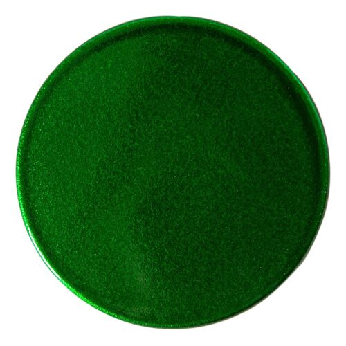 Argon Tableware Metallic Drinks Coaster - 10cm - Green