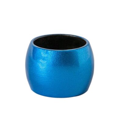 Rond de Serviette Métallique Argon Tableware - 4,5 cm - Bleu