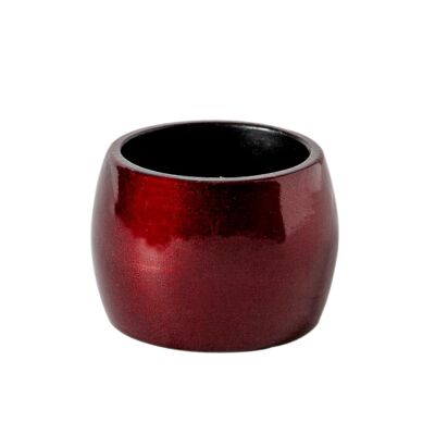 Argon Tableware Metallic Napkin Ring - 4.5cm - Dark Red