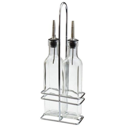 Argon Tableware Olive Oil and Vinegar Set with Stand - 250ml