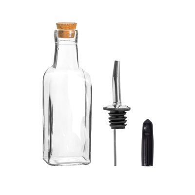 Argon Tableware Olivenöl-Ausgießerflasche mit Korkdeckel – 170 ml