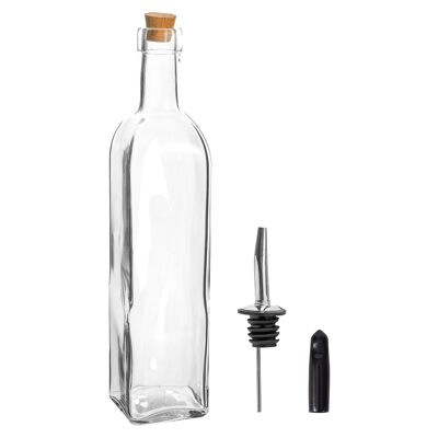 Botella vertedora de aceite de oliva Argon Tableware con tapa de corcho - 500 ml