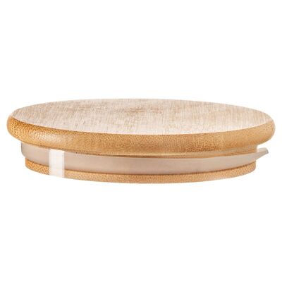Argon Tableware Tapa de tarro de almacenamiento de madera lisa