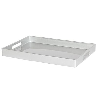 Argon Tableware Rechteckiges Serviertablett – Mittelstück – 34.5 cm – Silber