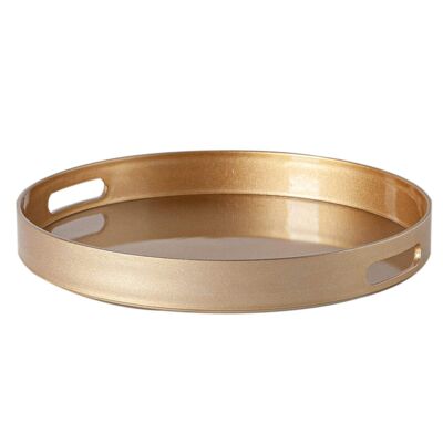Argon Tableware Rundes Serviertablett – Mittelstück – 33 cm – Gold
