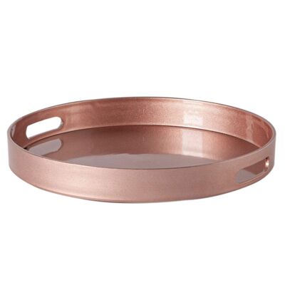 Vassoio da portata rotondo Argon Tableware - Pezzo centrale - 33 cm - Oro rosa
