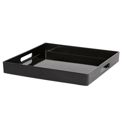 Argon Tableware Quadratisches Serviertablett – Mittelstück – 33 cm – Schwarz