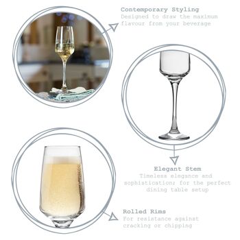 Argon Tableware Flûte à Champagne Contemporaine Tallo - 230ml 6