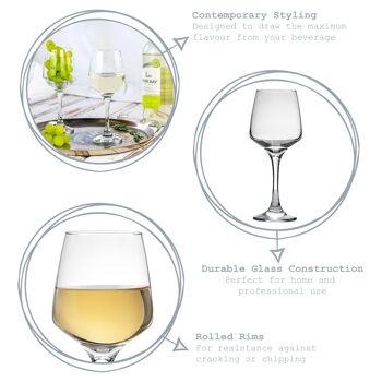 Argon Tableware Verre à vin blanc contemporain Tallo - 295 ml 5
