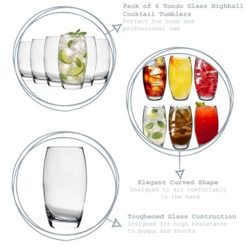 Argon Tableware Verre Tondo Juice Highball - 510ml 4