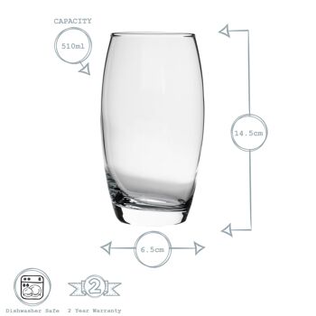 Argon Tableware Verre Tondo Juice Highball - 510ml 5