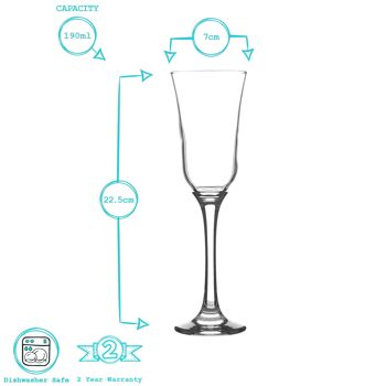 Argon Tableware Flûte à Champagne Tromba - 190ml - Transparent 5