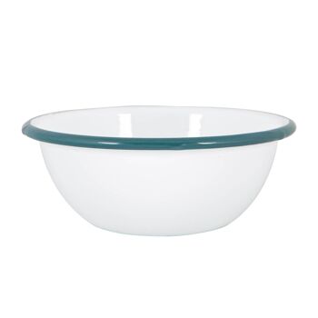 Bol en Émail Blanc Argon Tableware - 16 cm - Vert 1