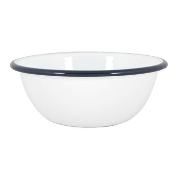 Argon Tableware Bol Émail Blanc - 16 cm - Marine 1