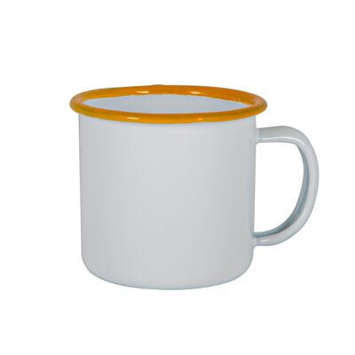 Argon Tableware Taza de Espresso de Esmalte Blanco - 130ml - Amarillo