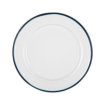 Argon Tableware Piatto da portata smaltato bianco - 20 cm - Navy