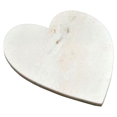 Argon Tableware Tagliere in marmo a cuore bianco