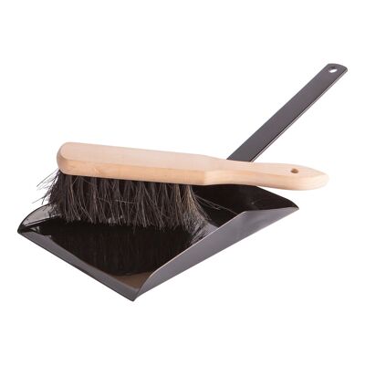 Black Fireplace Dustpan & Brush Set - By Hammer & Tongs