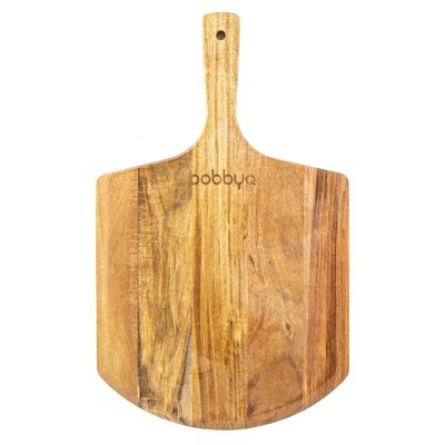 BobbyQ Paleta de madera para pizza - 30 cm - Marrón