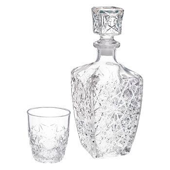 Bormioli Rocco 7 pièces Dedalo Carafe à whisky et verre - 26 cm 1