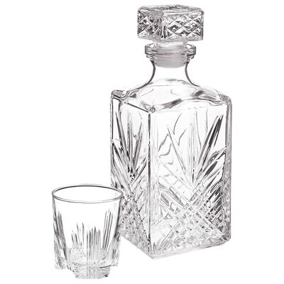Bormioli Rocco 7-teiliger Whisky-Dekanter & Glas – 26,5 cm