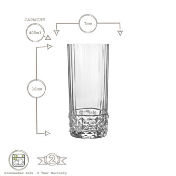 Verre Highball Bormioli Rocco America '20s - 400 ml - Transparent 6