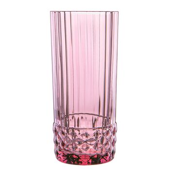 Verre Highball Bormioli Rocco America Années 20 - 490 ml - Lilas Rose 1