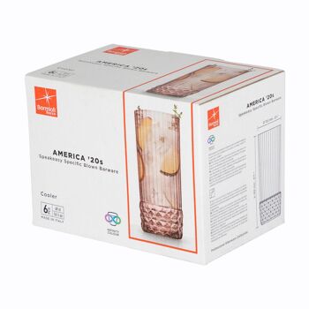 Verre Highball Bormioli Rocco America Années 20 - 490 ml - Lilas Rose 7