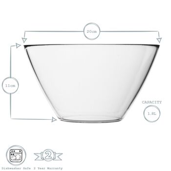 Bol mélangeur de cuisine en verre Bormioli Rocco Basic - 1,8 L 5