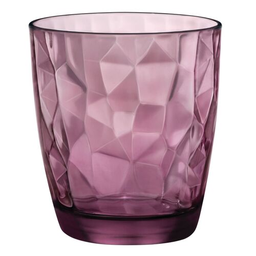 Bormioli Rocco Diamond Double Whiskey Glass - Purple - 390ml