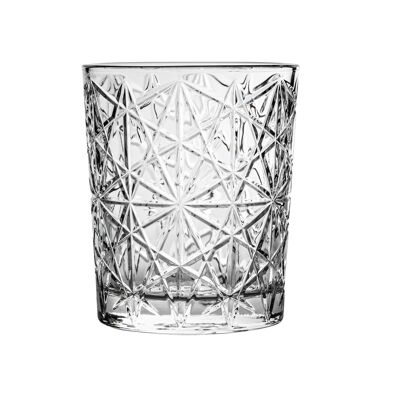 Bormioli Rocco Lounge Vintage Cut Doppeltes Whiskyglas – 370 ml