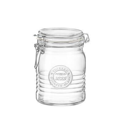 Bormioli Rocco Officina 1825 Pot de conservation en verre avec couvercle hermétique à clip – 750 ml