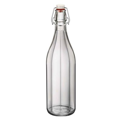 Bormioli Rocco Oxford - Botella con tapa abatible para servir agua y vino, 1 litro