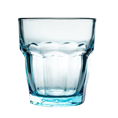 Bormioli Rocco Rock Bar Lounge Gobelet en verre empilable, Bleu – 270 ml