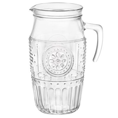 Bormioli Rocco Romantischer Wasser-/Saft-Servierkrug aus Glas – 1600 ml