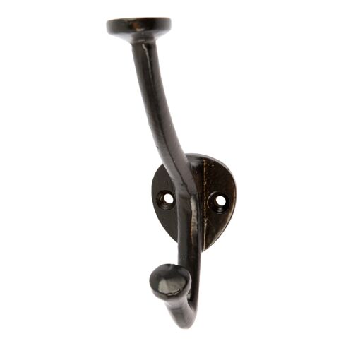 Bowler and Coat Hook - W35mm x H115mm - Black